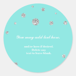 Bleu et Parties scintillant d'argent Sticker à poi