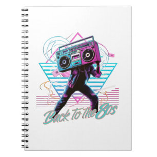 Bleu et rose Retro Retour au Carnet des années 80