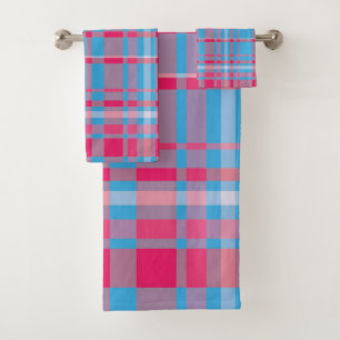 Bleu et rouge de tartan