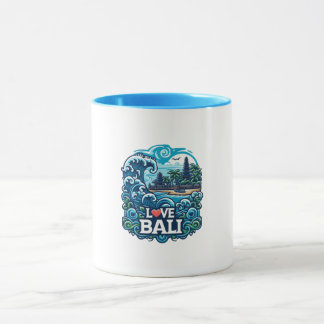 Bleu et vert amour Bali Mug