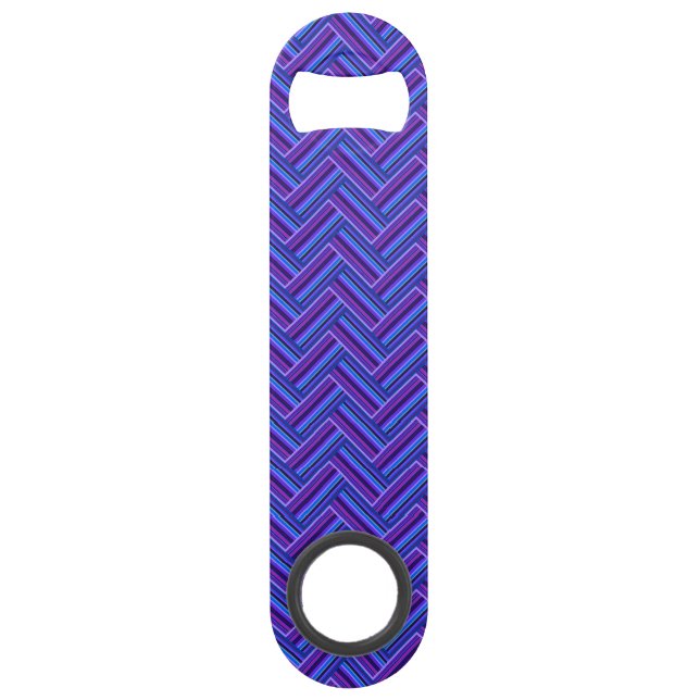 Bleu et violet rayures double tissage (Devant)