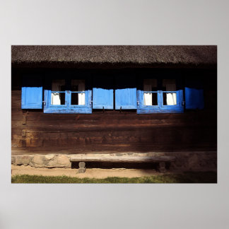 Bleu Fenêtre - Poster