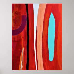 Bleu flamme 18 x 24 Affiche