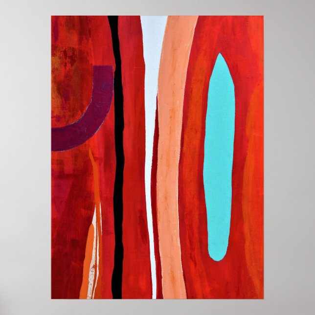 Bleu flamme 18 x 24 Affiche (Devant)