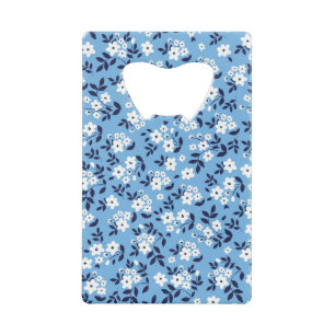 Bleu, Fleurs blanches : Vintage