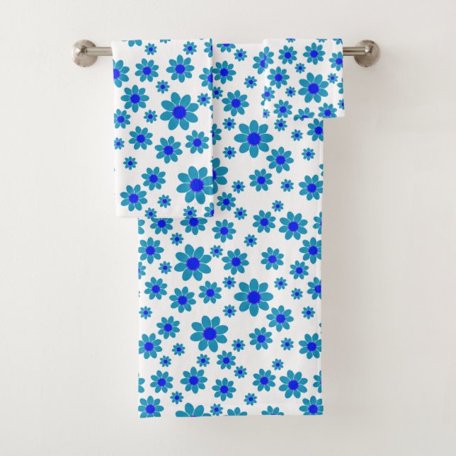 Bleu | Floral Repeating Daisy Motif (En situation)