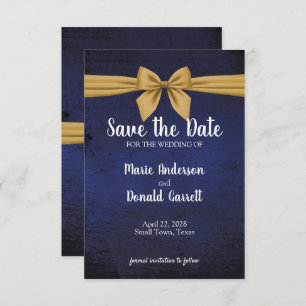 Bleu foncé et Bow or