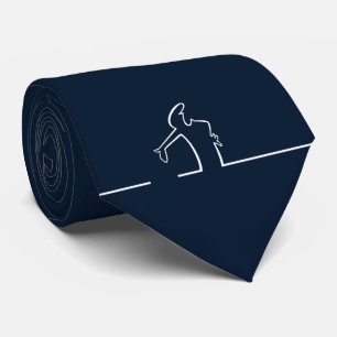 Bleu foncé La Linea Carton Motif cravate