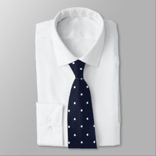 Bleu foncé Noir et blanc Pois Cravates