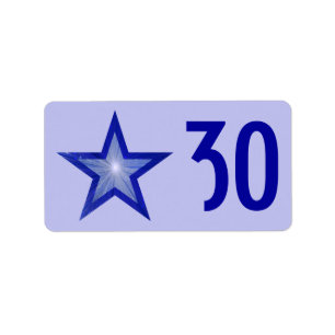 Bleu foncé Star 'Age' étiquette bleu pâle moyen