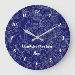 Bleu foncé vintage Timbre Grande horloge