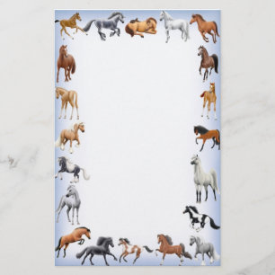 Bleu fou de papeterie de cheval