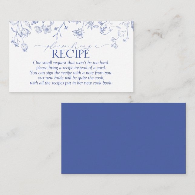 Bleu Français Apportez Une Carte De Boîtier À Rece (Devant / Derrière)