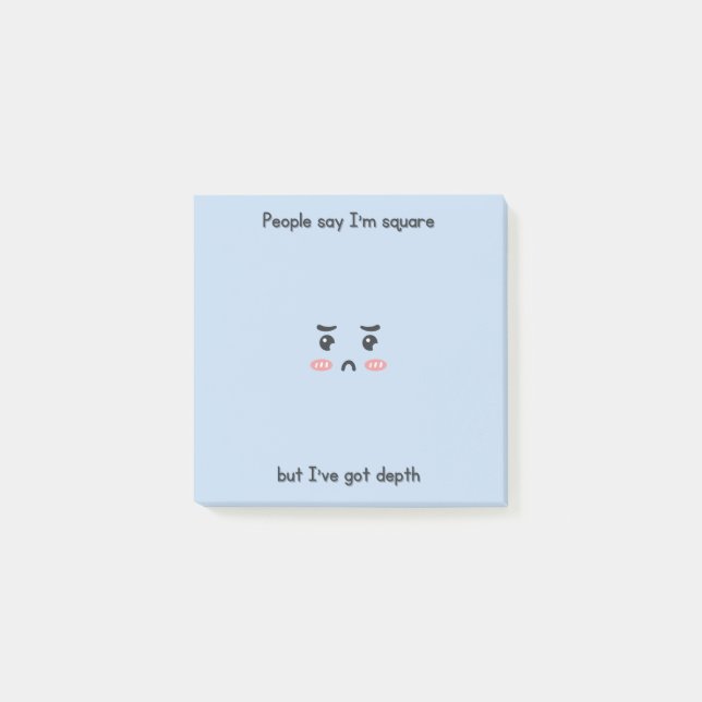 Bleu Funny Post-it Notes (Devant)