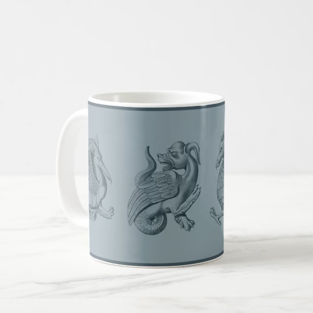 Bleu Gargoyles Café Mug (Devant gauche)