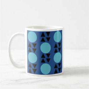 Bleu géométrique abstrait simple tasse moderne