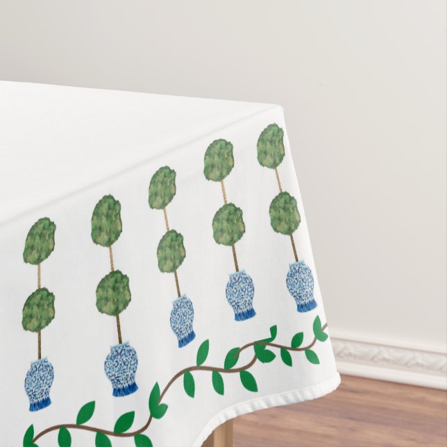 Bleu Ginger Jars Jar Topiary Vine nappe (In Situ)