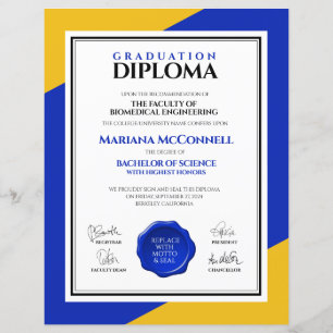 Bleu Gold School College Diplôme universitaire