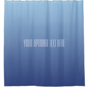 Bleu Gradient texte personnalisé rideau de douche