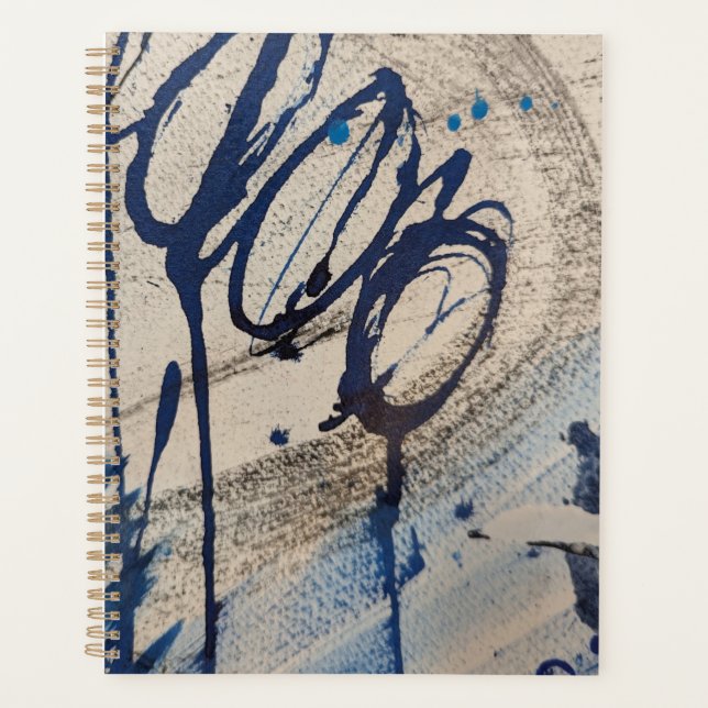 Bleu Gris Beige Abstrait (Devant)