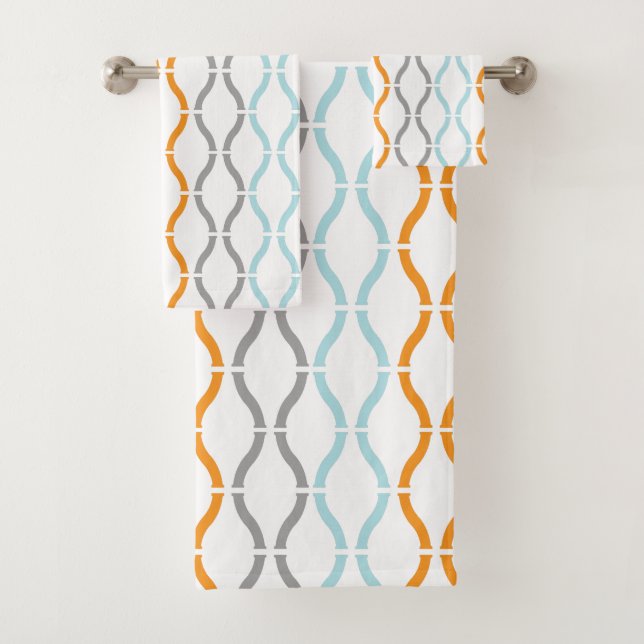 Bleu, gris et orange, rayures funèbres motif (En situation)