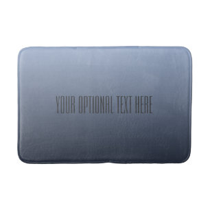 Bleu Gris Gradient tapis de bain texte personnalis