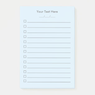 Bleu gris lié à la liste de tâches Post-it® Notes