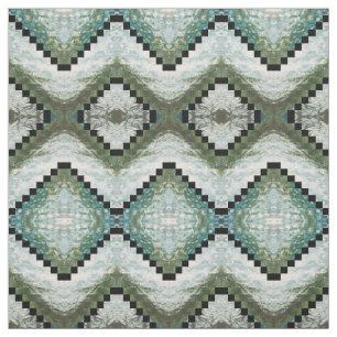 Bleu, gris, vert sauge et tissu 'Montauk de crème