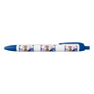 Bleu Héros militaire Weimaraner stylo