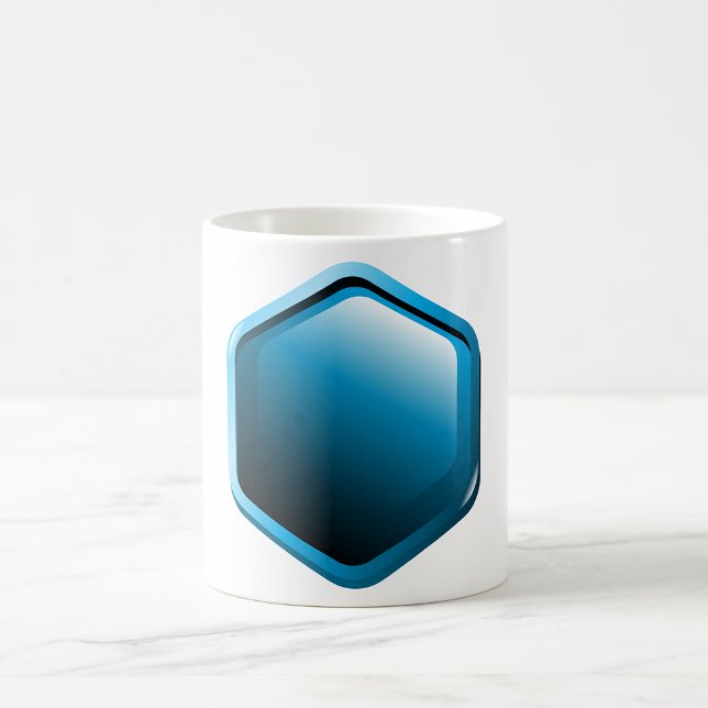 Bleu Hexagon Mug (Créateur téléchargé)