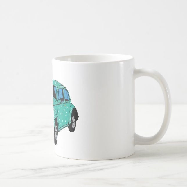 Bleu Hippie voiture classique Mug (Droite)