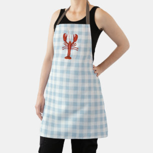 Bleu homard En vichy Motif sur tout le tablier