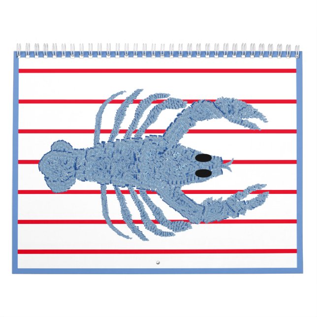 Bleu Homard Français Rouge Calendrier (Protection)
