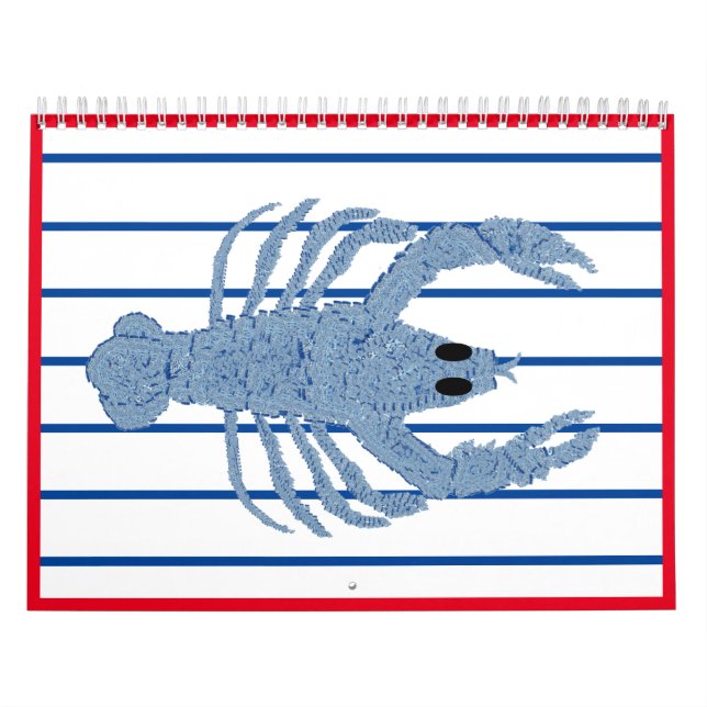 Bleu Homard Français Rouge Calendrier (Protection)
