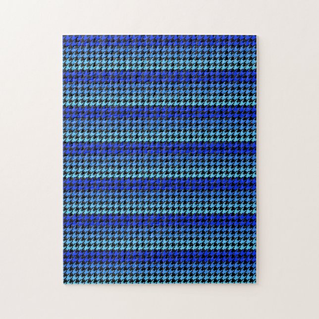 Bleu houndstooth motif challenge puzzle (Vertical)
