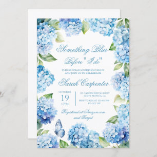 Bleu Hydrangea Invitation à la douche nuptiale