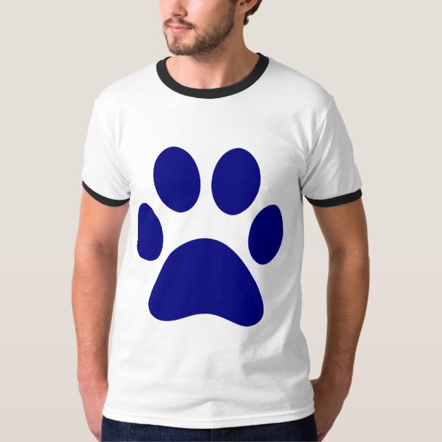 Bleu imprimé animaux T-shirt Trucker Chapeau (Devant)