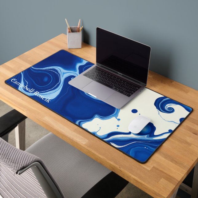 Bleu Indigo Abstrait Moderne Professionnel (Bureau 2)