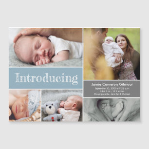 Bleu Introduction bébé garçon Photo collage