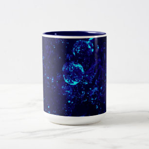 Bleu Jacuzzi Bulles 2 Toned Café Mug