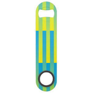 Bleu Jaune Vert Motif Rayé
