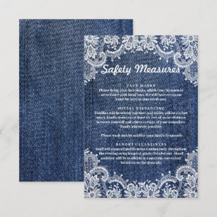 Bleu Jean Denim Et Dentelle Mesures De Sécurité En