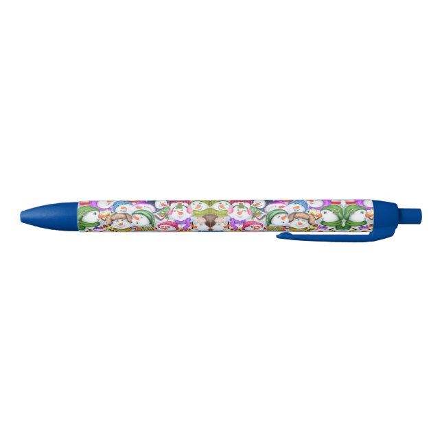 Bleu Joyeux Stylo de Noël Snowmans (Bas)
