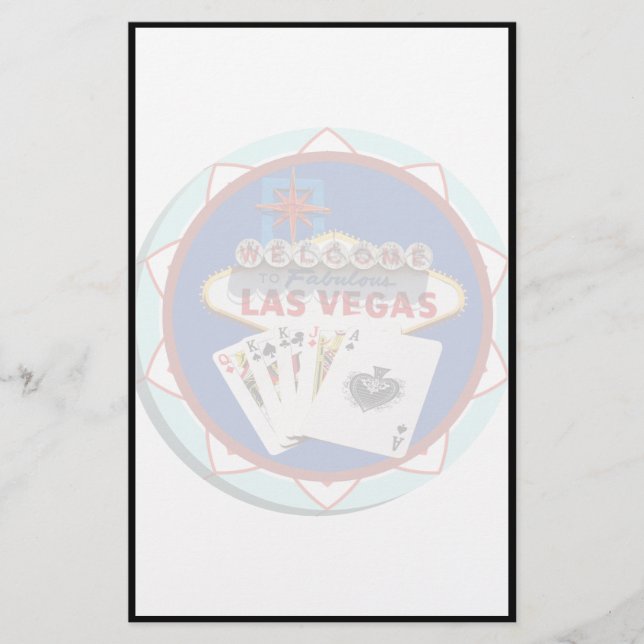 Bleu Las Vegas Affiches de bienvenue Poker Chip (Devant)