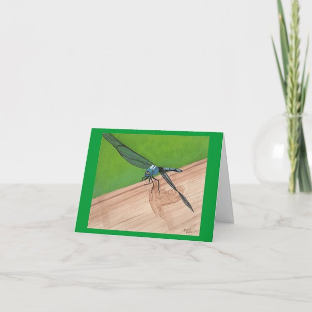 Bleu libellule sur les cartes de billets de train (Devant)