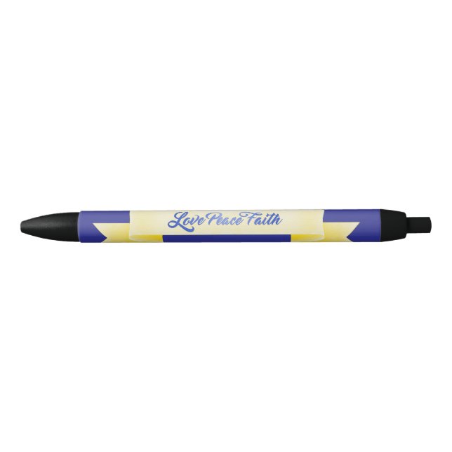 Bleu Love Peace Faith stylo (Devant)