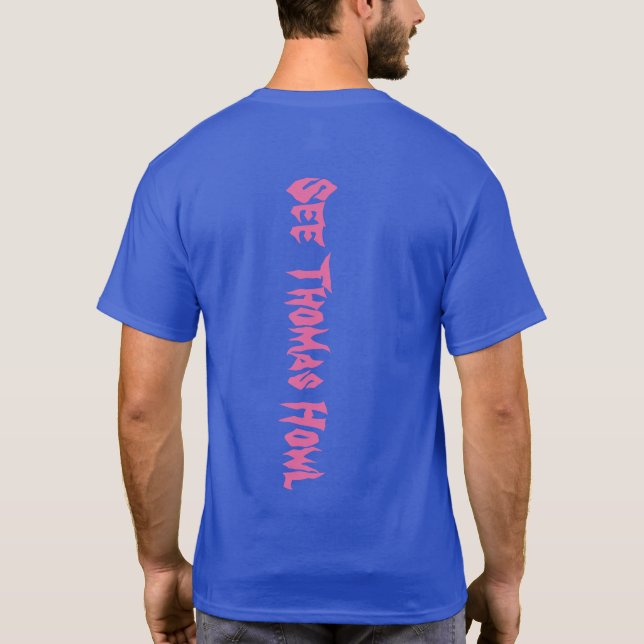 (Bleu lune) Logo STH T-shirt avec épine dorsale (Dos)