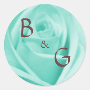 Bleu mariage et chocolat - autocollants