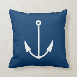 Bleu marine aweigh du coussin   de coussin d'ancre