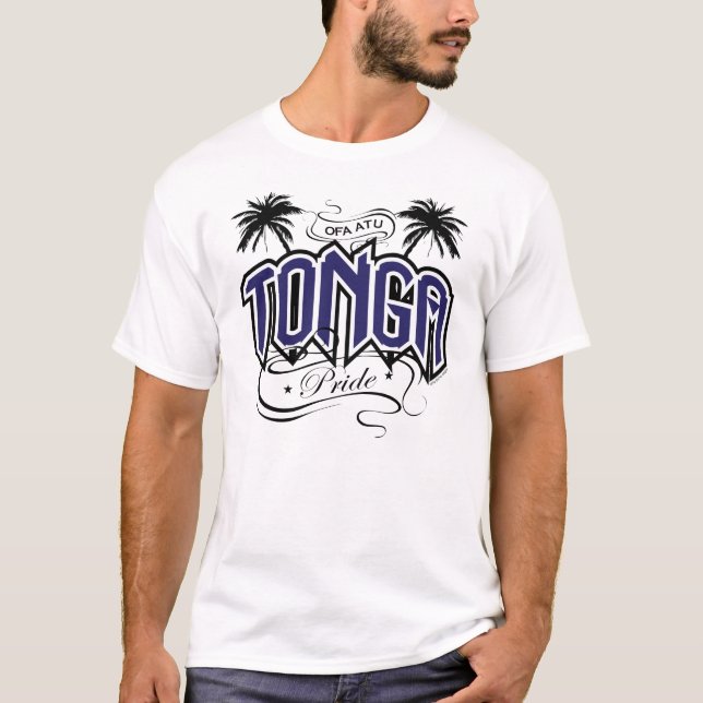Bleu marine de fierté du TONGA - T-shirt (Devant)
